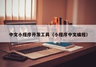 中文小程序开发工具（小程序中文编程）