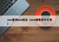seo查询seo优化（seo搜索优化公司）